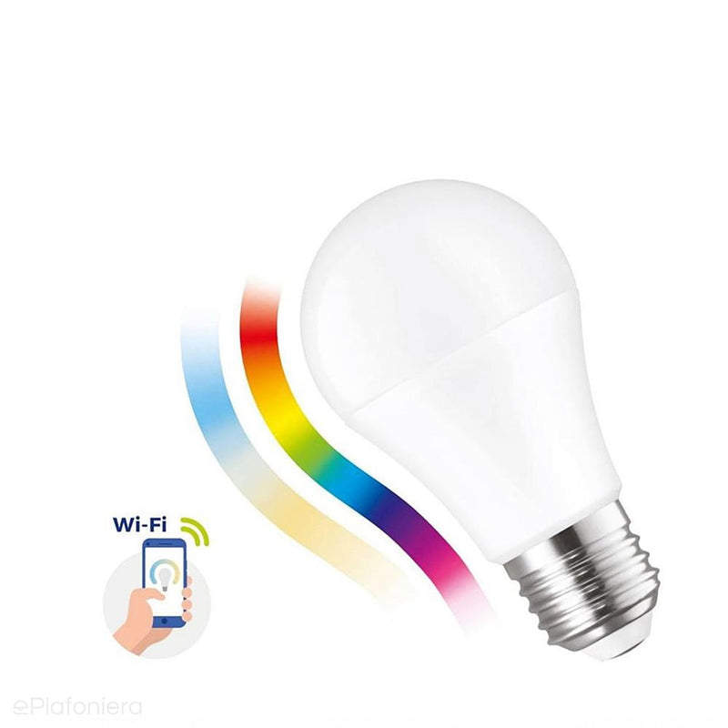 Лампа Smart WiFi, диммована, LED E27 (A65, 13W=98W) (1500lm, 3000K-6500K, RGB+CCT) WOJSMA0010