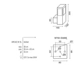 Вуличний настінний садовий світильник - бра (10х10см, 1хЕ27) Radex (Аркад 3K XL)