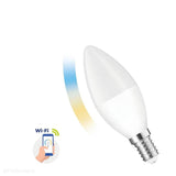 Розумна WiFi лампа Dimmable, LED E14 (5W=35W candle) (410lm, 3000K-6500K, CCT) WOJSMA0015