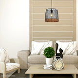 Бамбуковий підвісний світильник в стилі бохо 25/30см для спальні, вітальні (1x E27) Lucea 8137 Nossa