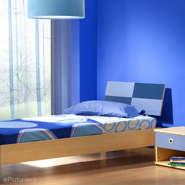Велюровий плафон - блакитний плафон для вітальні, спальні 2хЕ27 (090-092) ручна робота