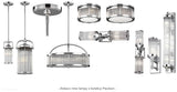 Світильник для ванної 13см підвісний скло - хром (G9 1x4W) Feiss (Paulson)