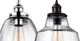Світильник скляний підвісний 23см (стара латунь, цинк) для кухні, їдальні, вітальні (1хЕ27) Фейс (Баскін)