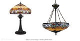 Настільна лампа в стилі Tiffany Belle Fleur - Quoizel 68см / 2xE27
