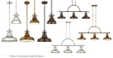 Індустріальний / лофтовий підвісний світильник Emery над кухонним островом / для їдальні (палладіанська бронза) - Quoizel (35см / 1xE27)