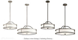 Сучасний підвісний світильник 46см (олово - скло) для кухні, їдальні, вітальні (3xE27) Kichler (Emory)