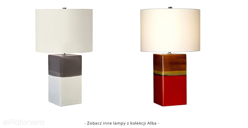 Керамічна настільна лампа Alba (ручна робота) для вітальні / кабінету / спальні - Elstead (1xE27)