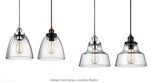 Скляний підвісний світильник Baskin (нікель полірований) Feiss - світильник для кухні / їдальні / вітальні (1xE27)