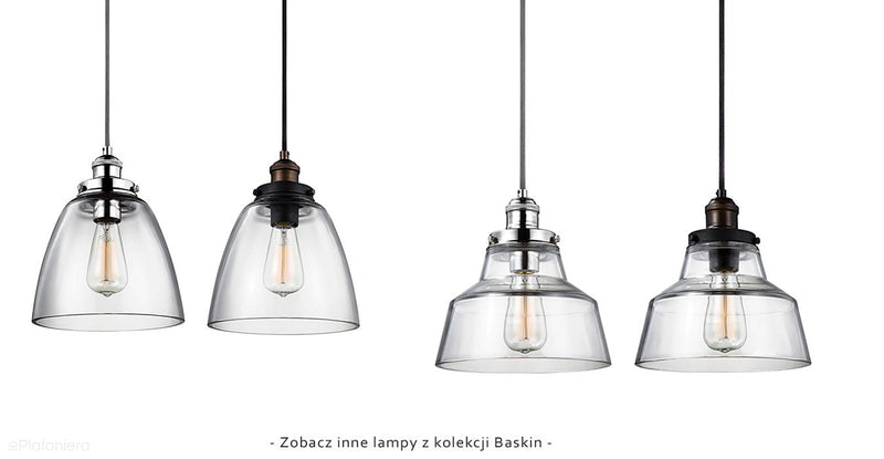 Скляний підвісний світильник 25см (нікель полірований) для кухні, їдальні, вітальні (1хЕ27) Фейс (Баскін)