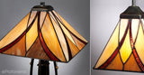 Стельовий світильник Tiffany Asheville з вітражами, Quoizel