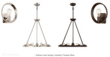Підвісний світильник - на колесі (срібло) Люстра для вітальні, спальні, кухні (6xE27) Quoizel (Театр)