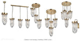 Романтична люстра - лампа зі скляною трубкою на колесі, 4xE27, Lucea 1466-52-04 SETUBAL