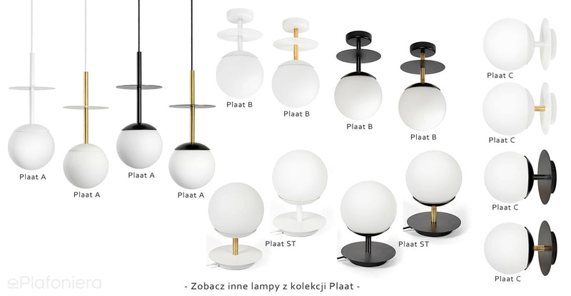 Стильний чорний Plaat B ball плафон - стельовий світильник для вітальні, спальні, кухні, ванної Ummo