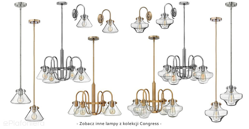 Підвісний світильник (хром) люстра - плафон 20см для вітальні, кухні, спальні (4xE27) Hinkley (Congress)
