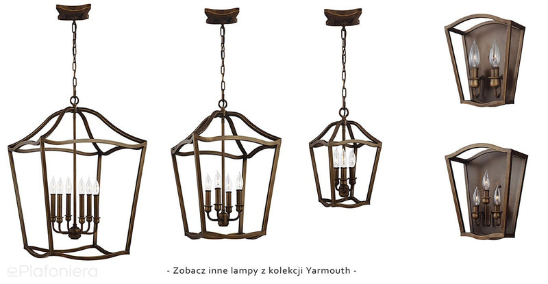 Настінний світильник ліхтар - ліхтар (3хЕ14) (стара бронза) настінний світильник для вітальні, кухні, спальні, Feiss (Yarmouth)