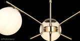 Золотий підвісний світильник зі скляними плафонами для вітальні, спальні, кухні (3xE27) 1566-80-03 PETOS