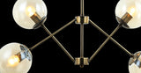 Світильник металевий модний - підвісний (8 плафонів) для вітальні Lucea 80357-03-P08-AB RONNA