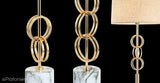 Настільна лампа Glamour для спальні вітальні (золото, 52см) Lucea 80366-01-TM1-SW BALLAS