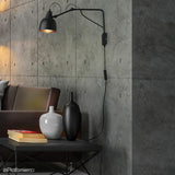 Регульована, чорна настінна лампа Soho з вимикачем - Aldex (50 см)
