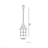 Чорний класичний садовий ліхтар - відкритий підвісний світильник (1x E27) SU-MA (Toledo)