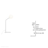 Світильник білий для вітальні, спальні, молочний куля на тубусі (настільний, E14) Aldex (Pure) 1064B