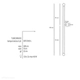 Настінний світильник для вітальні Tubo латунь, трубка - Aldex (2xE14) 1072D40L