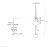 Настінний світильник Harmony для вітальні - золотий сучасний настінний світильник - Aldex (білі кулі 3xE14) 1073Y30