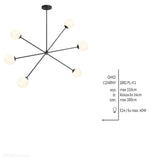 Сучасний регульований підвісний світильник, молочні кулі 6x14см (E14) Aldex (Ohio) 1081PL-K1