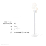 Торшер Bloom Floor White, білий - Aldex, 1091A (2xE14/2xE27)