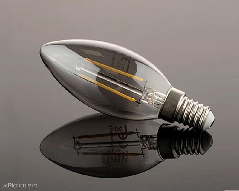 Димлена лампочка, LED E14 Filament (свічка 2.5W=16W) (150lm, 4000K) WOJLED1105