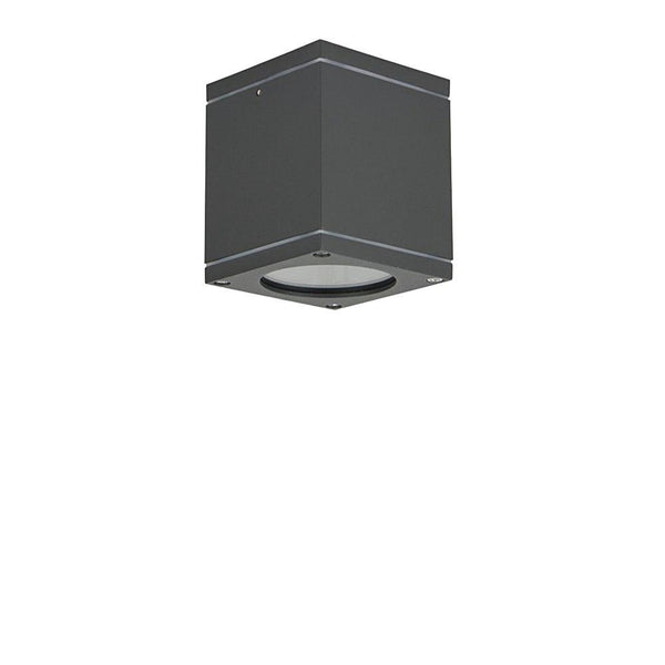 Вуличний стельовий світильник графіт (квадратна спотова труба 9,5 см, 1x GU10) SU-MA (Midi) 1458