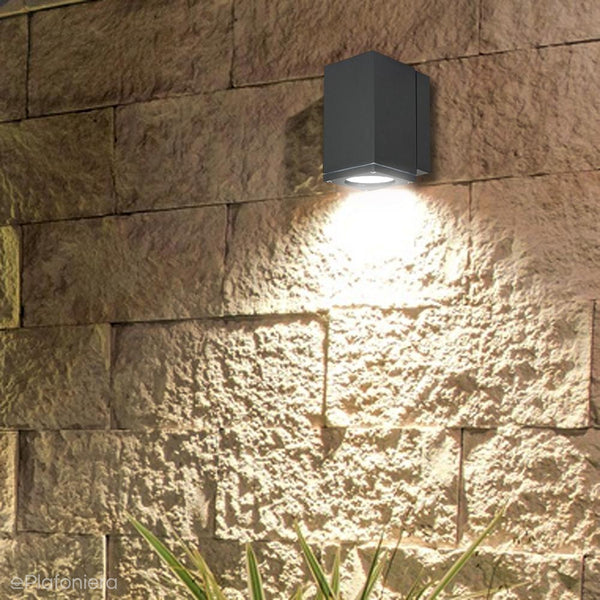 Вуличний світильник графітовий (квадратна спотова труба 13,7 см, 1x GU10) вуличний світильник, SU-MA (Midi) 1459