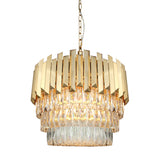 Золотий кришталевий світильник, люстра для вітальні (50см) Lucea 1467-80-16 NARBONNE