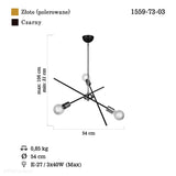 Сучасний підвісний світильник - патина, для вітальні (3xE27) Lucea 1559-73-03 OPA