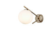 Золотий настінний світильник зі скляним абажуром для вітальні спальні (1xE27) 1566-80-19 PETOS