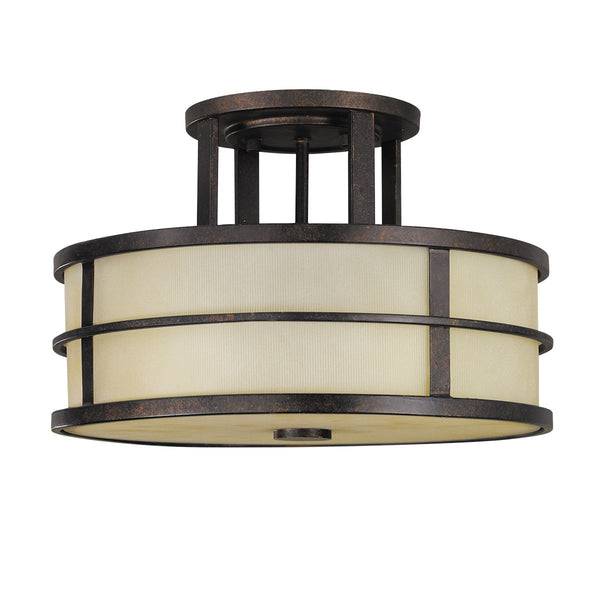Стельовий світильник в стилі ретро - плафон 34х23см для вітальні, кухні, спальні (3xE27) Feiss (Fusion)