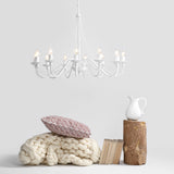 Білий підвісний світильник - свічник, люстра 12xE14, Aldex (Rose) 397R