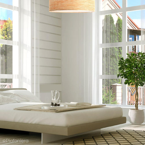 Стельовий світильник - тканинний плафон, абажур для вітальні, спальні 2хЕ27 (090-203) ручна робота