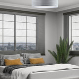 Стельовий світильник - тканинний плафон, абажур для вітальні, спальні 2хЕ27 (090-218) ручна робота