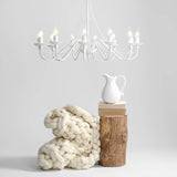 Білий підвісний світильник - свічник, люстра 12xE14, Aldex (Rose) 397R