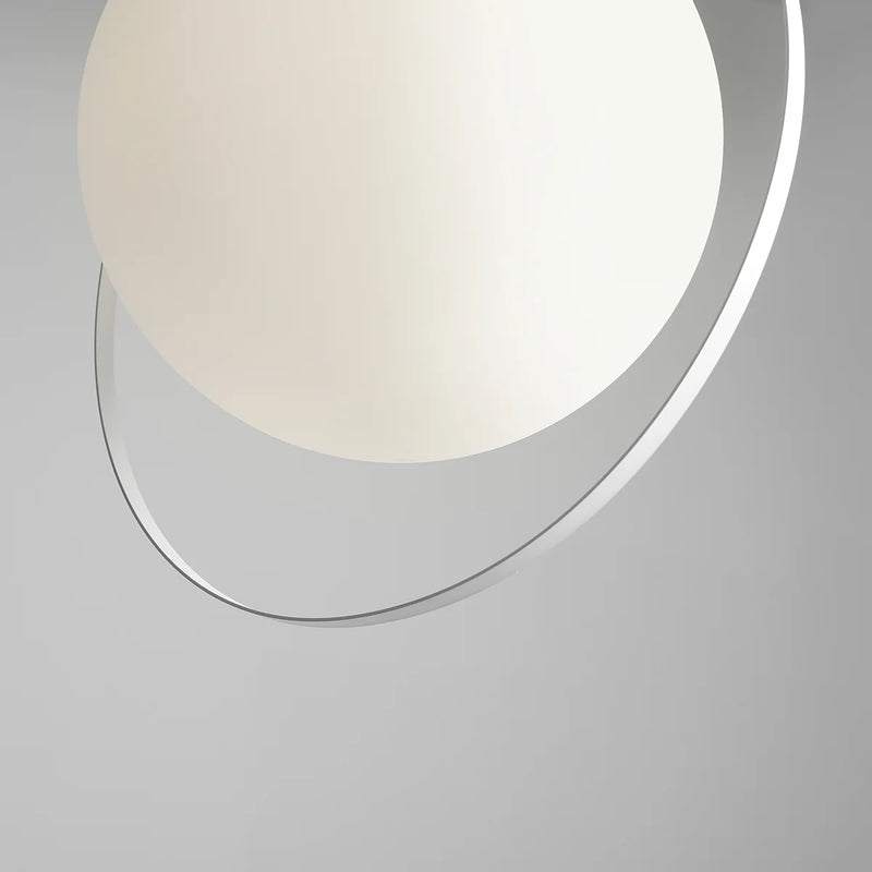 Світильник одинарний підвісний - молочна куля, (біла рамка) 1xE27, Aldex (Aura)1049G