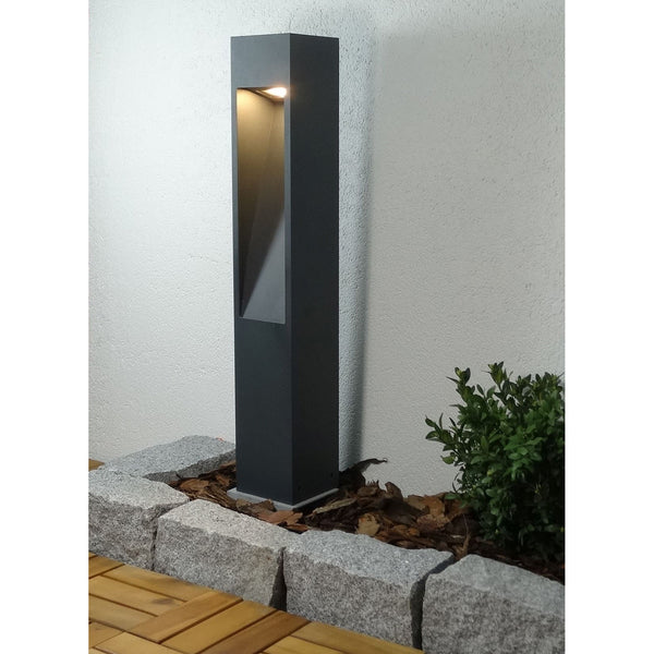 Вуличний сучасний садовий світильник - стовп 60/80 см (10x10 см, 1xGU10) Radex (Modern)