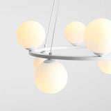 Біла люстра - Krone, підвісна лампа, білі кулі - Aldex 8x14см (E14) 1085P