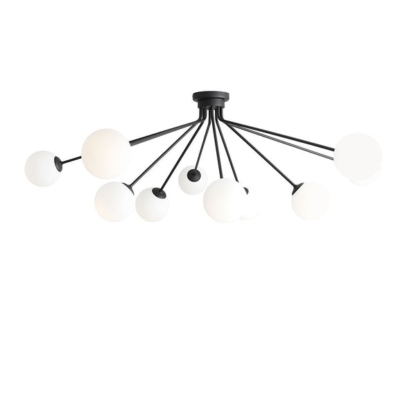 Чорний стельовий світильник Holm - Aldex, білі кулі 10x14см (E14) 1082PL-M1