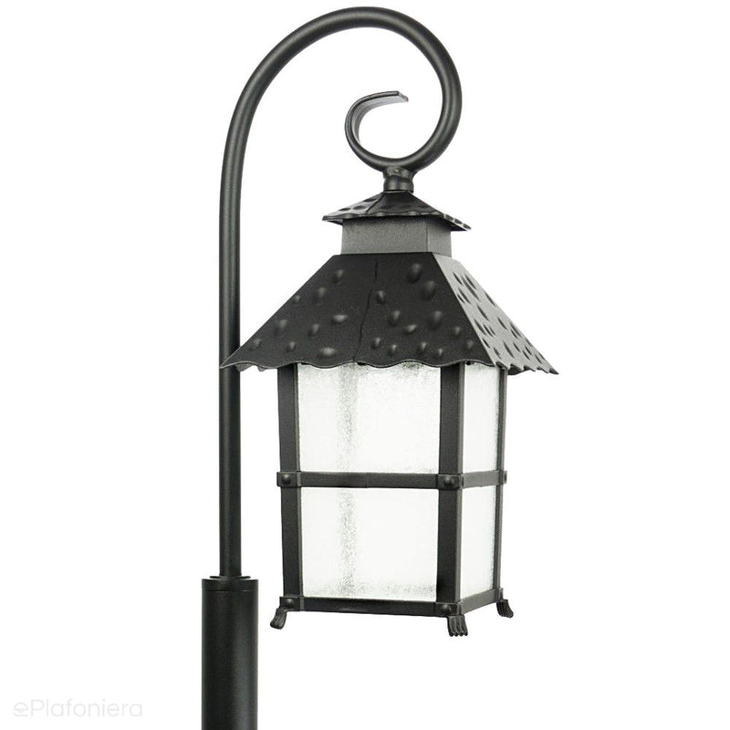 Ліхтар класичний, вуличний садовий світильник чорний (стоячий 146/116/86см, 1x E27) SU-MA (Cadiz)