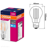 E27 нитяна світлодіодна лампа (A60, 8W = 75W) (1055lm, 4000K/2700K) Osram/OSRVALU5711