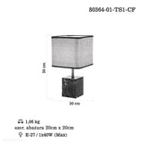 Світильник для вітальні - чорний мармур (30 см) Lucea 80364-01-TS1-CF NERLO