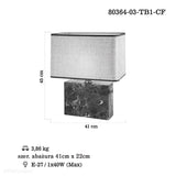 Світильник підвісний для спальні вітальні - чорний мармур (45см) Lucea 80364-03-TB1-CF NERLO
