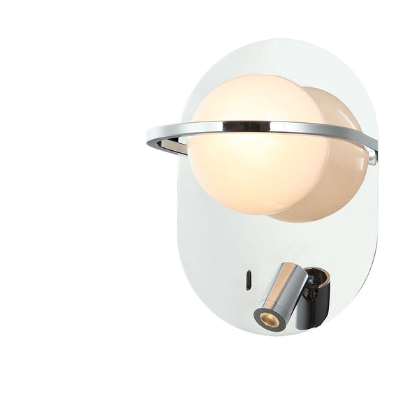 Настінний світильник Chrome - настінний світильник для спальні готелю, Lucea 80388-01-W01-CR NETUS