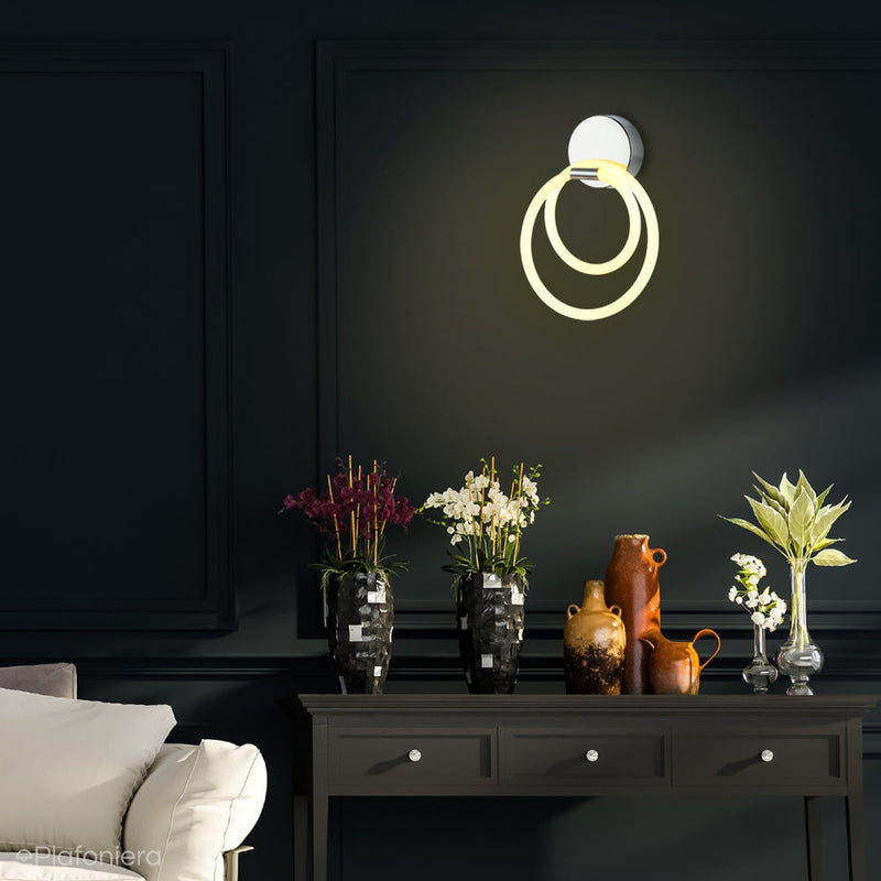Сучасний світлодіодний світильник для спальні вітальні (хром) Lucea 80391-07-W01-CR PARADAS